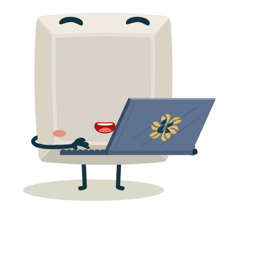 Mascotte ordi portable